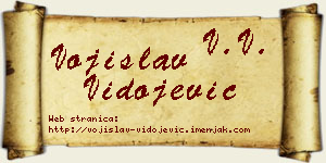 Vojislav Vidojević vizit kartica